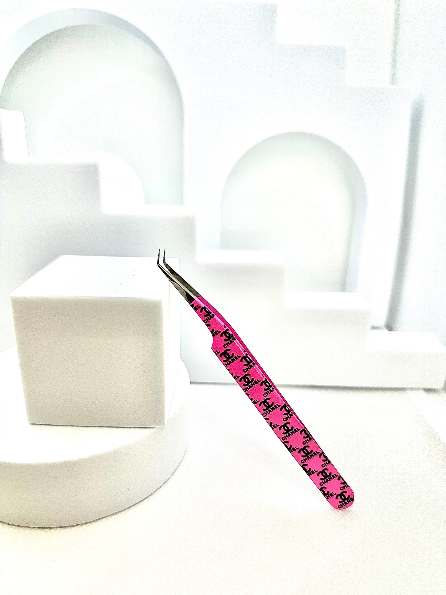 Fiber Grip 45 degree Chane l Tweezer