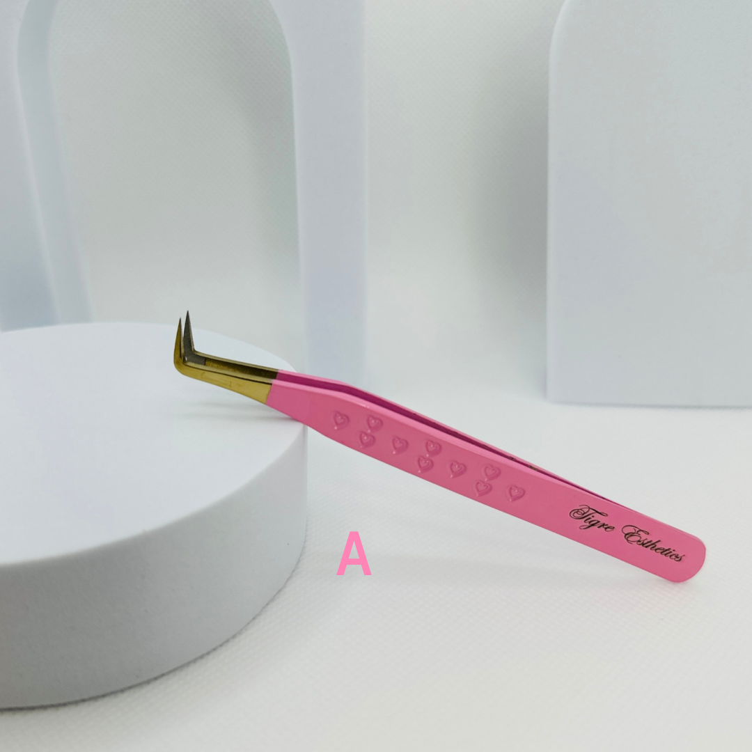 Gold Fiber Tip Tweezers