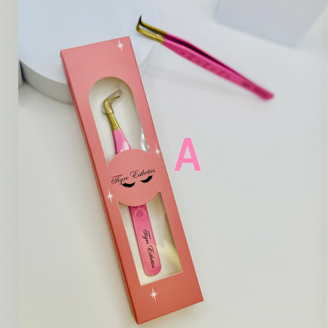Gold Fiber Tip Tweezers