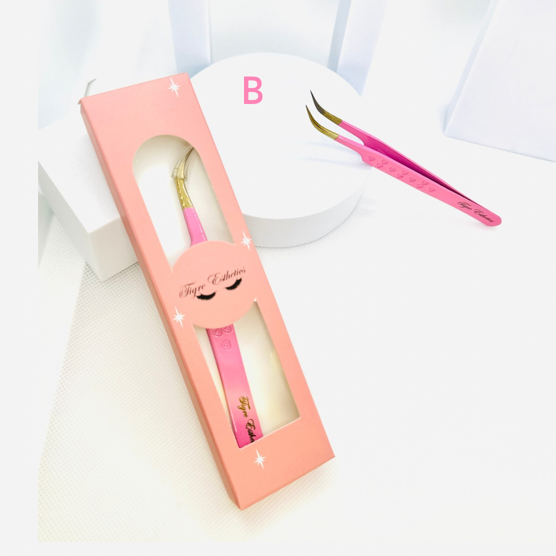 Gold Fiber Tip Tweezers