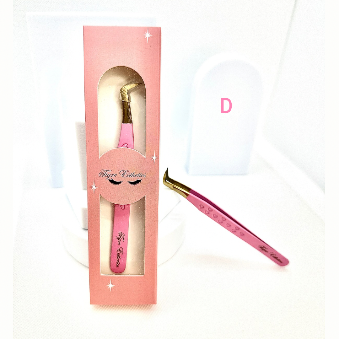 Gold Fiber Tip Tweezers