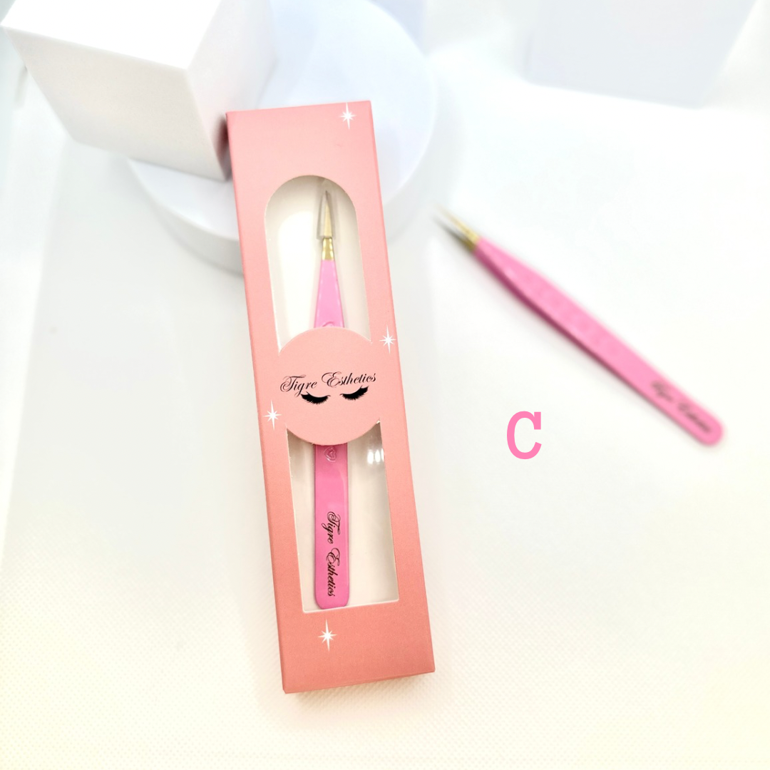 Gold Fiber Tip Tweezers