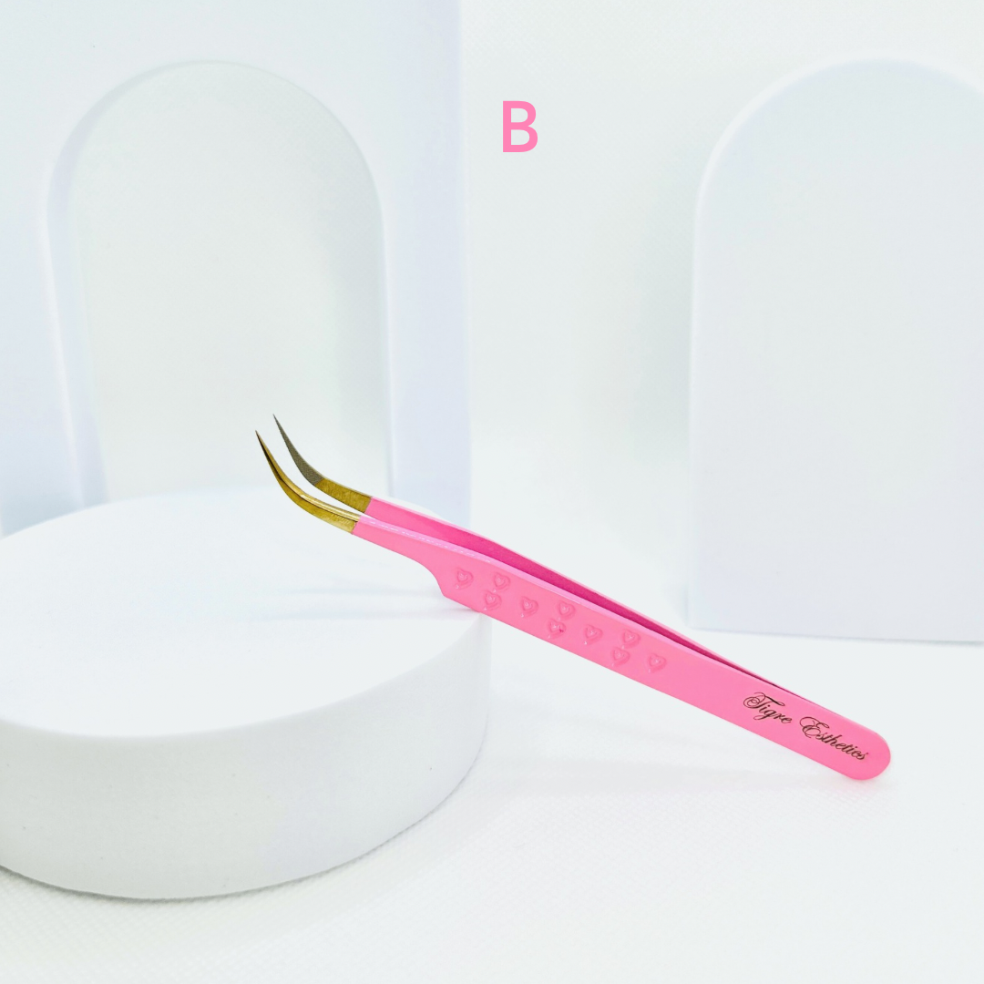 Gold Fiber Tip Tweezers