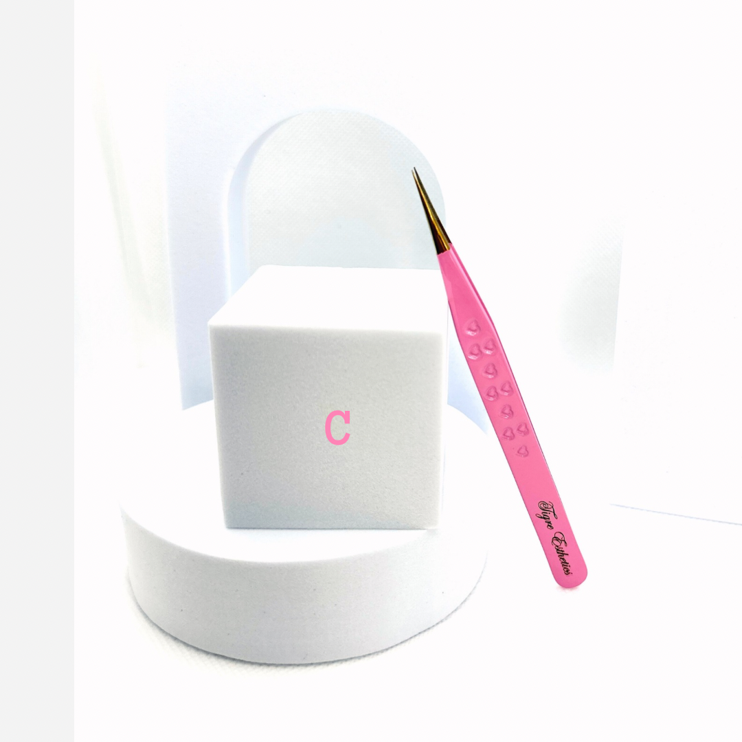 Gold Fiber Tip Tweezers